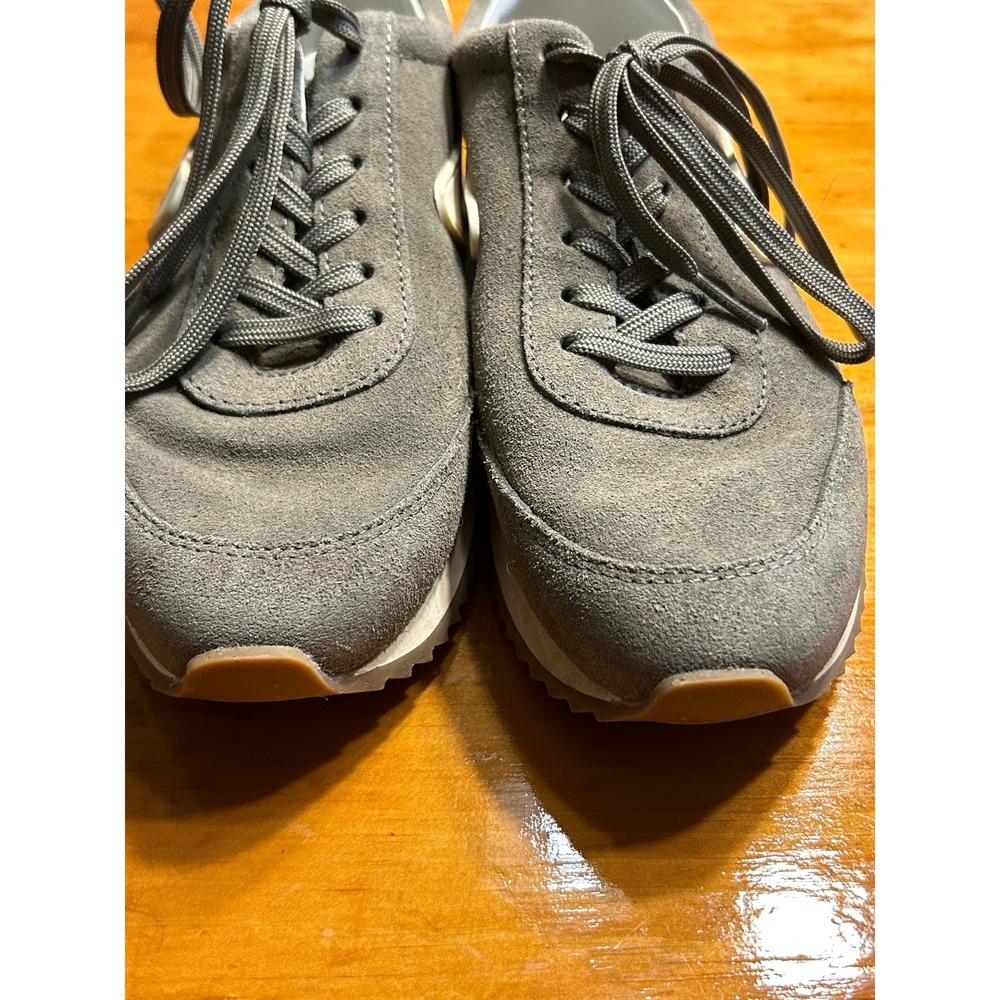 Rag & Bone Retro Runner Suede Sneakers Grey Cream Low Top Lace Up Quiet Luxury - Picture 14 of 16